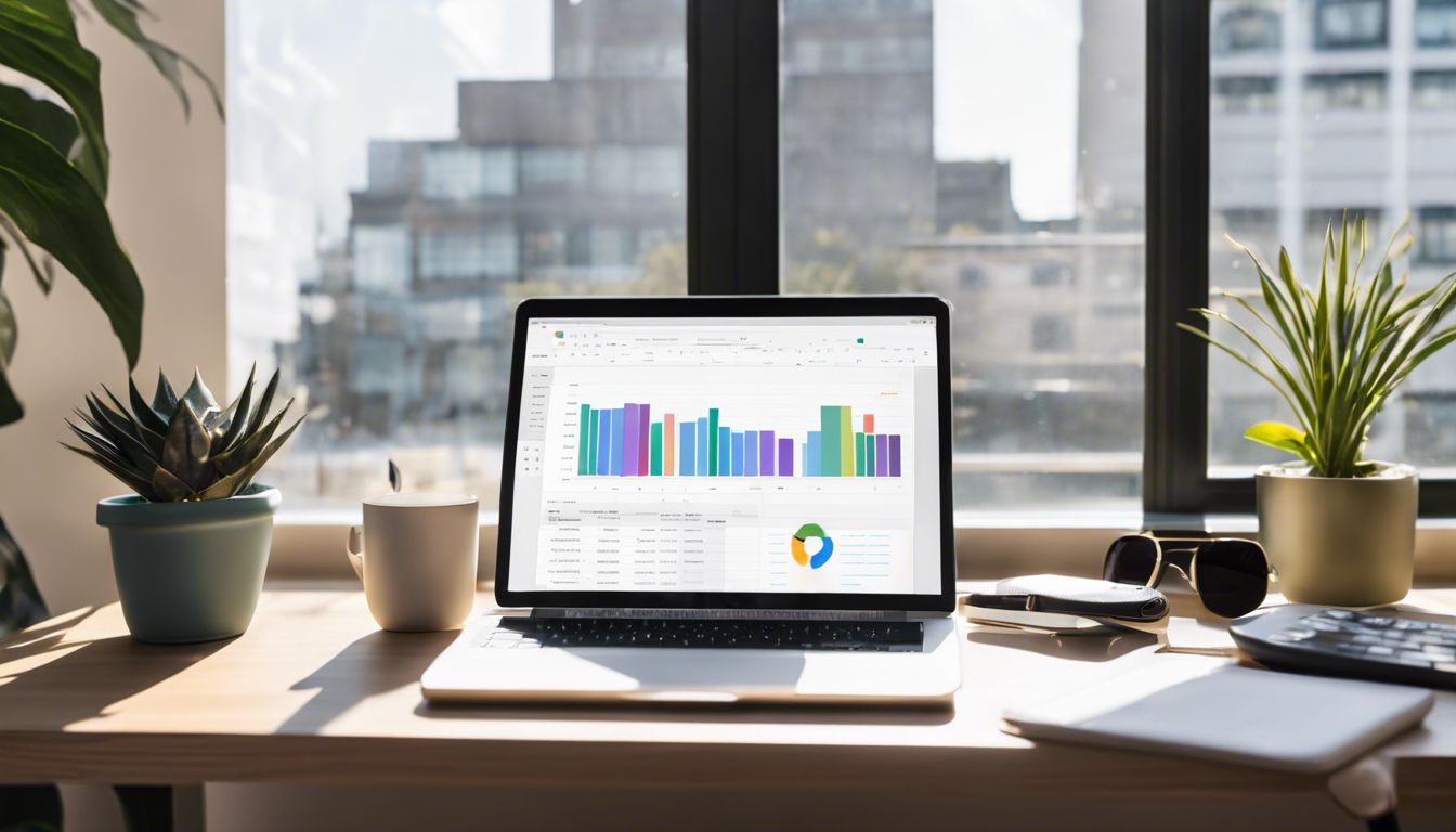 Een opgeruimd bureau met een open iPad en modern kantoor.