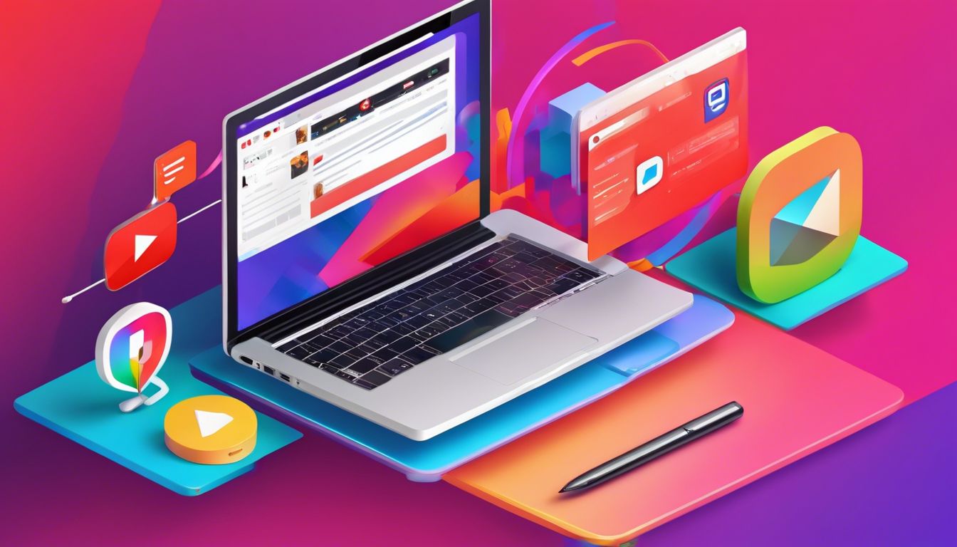 Een open laptop met een YouTube-startpagina en ad-blocking browser-extensies.