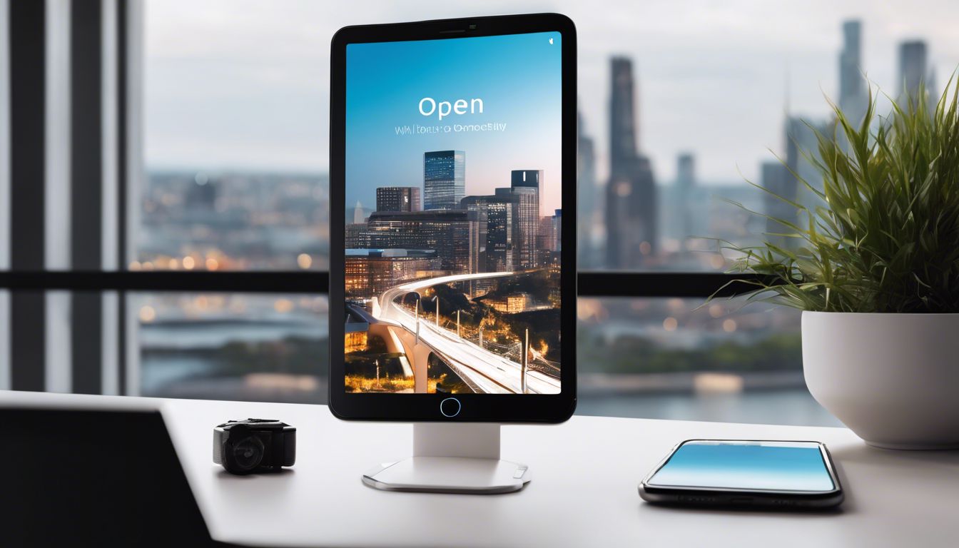 Een smartphone met de LouLou app open op een strak bureau. Een smartphone met de LouLou app open op een strak bureau.