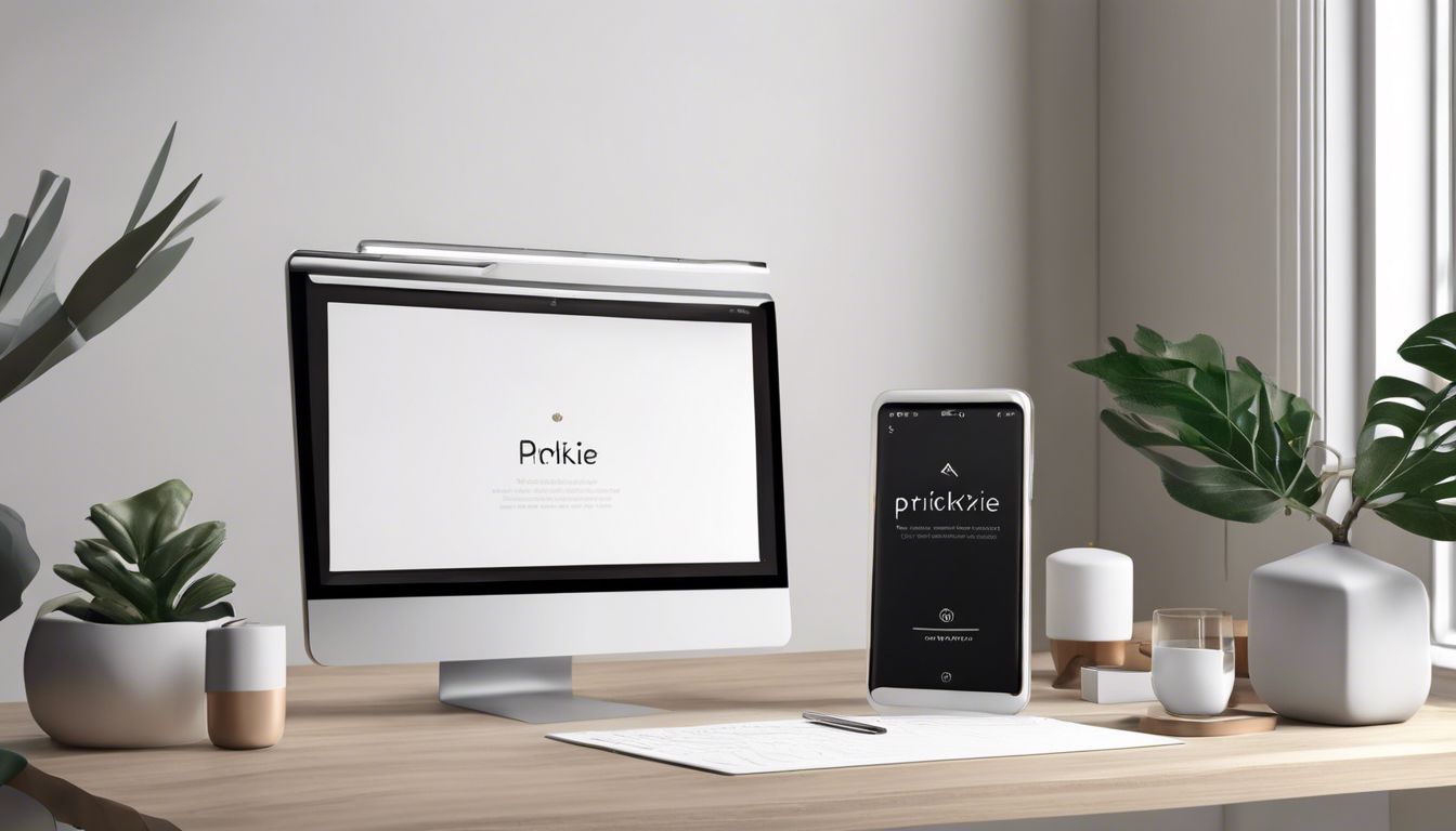 Een smartphone met de Prikkie app op een strak bureau. Een smartphone met de Prikkie app op een strak bureau.