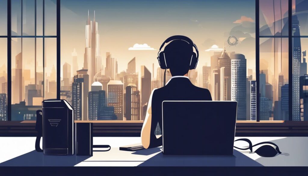 Een stijlvolle laptop en externe harde schijf op een hedendaags bureau.